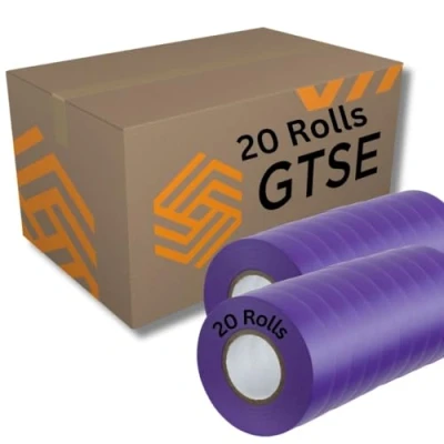 Image of GTSE Purple Electrical Tape, 19mm x 20m, 20 Rolls of Strong Self Adhesive PVC Insulation Tape for Insulating, Repairing and Protecting Wires