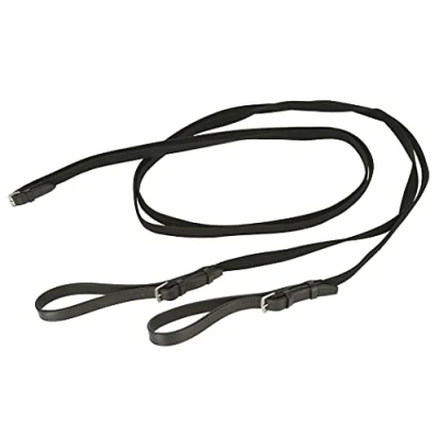 Image of Kerbl 3211763 Strap Loops Black with Split Leather