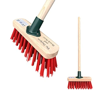 Image of Traditional Wooden Childrens Sweeping Brush Play Yard Broom Short Handle