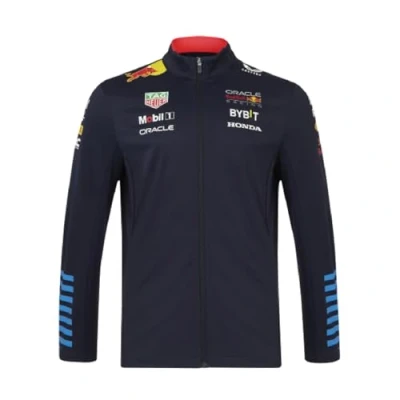 Image of Red Bull Racing Formula One Team Official 2024 1 Merchandise Replica Full Zip Softshell Jacket Night Sky Unisex (UK, Alpha, XL, Regular, Sky)