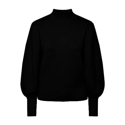 Image of YAS Women&#039;s fonny LS Knit Pullover S. Noos Jumper, Black, S