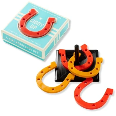 Image of Brass Monkey 9780735382923 Giddy Up Tabletop Horseshoes Game, Multicoloured