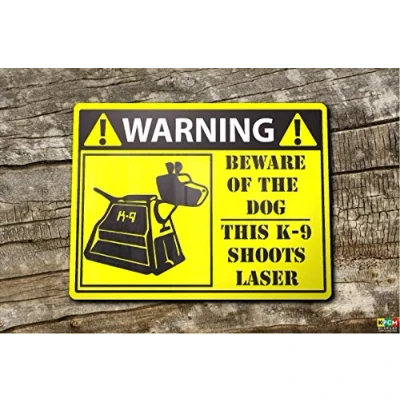 Image of Dr who Dog Warning Sign k9 Aluminium Composite Doctor 3mm Ultra hi Durability 300mm x 200mm