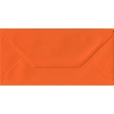 Image of Orange DL 110mm x 220mm Gummed Colour Business Envelopes 100gsm (Pack of 50)
