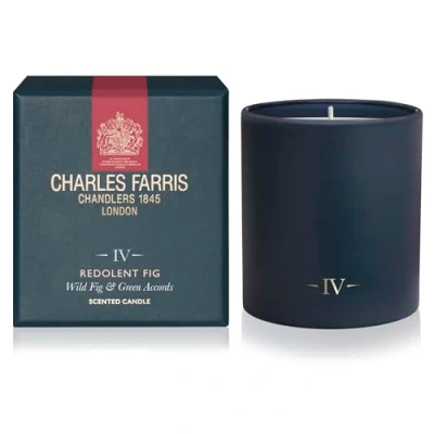 Image of Charles Farris Luxury Scented Candle Wild Fig &amp; Green Accords Artisan Hand Finished Glass Jar, Made in England (Redolent Fig)