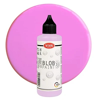 Image of Viva Decor® Blob Paint (Pink, 90 ml) Ready to Use Painting Paints with Acrylic Properties Dot Art, Dotting Tool for Canvas, Mandala and Much More Made in Germany