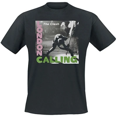 Image of Rock Off Men&#039;s The Clash London Calling T Shirt, Black, Medium