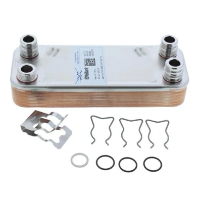 Image of Vaillant Secondary Heat Exchanger 12 Plates (Turbomax Plus &amp; Pro VUW 2001 to 2008) 065131