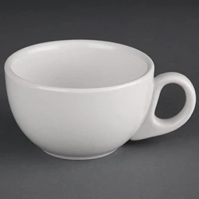 Image of Olympia Athena Cappuccino Coffee Cups 220 ml/8 oz (Pack of 24), White Porcelain, Teacups and Cups, Catering Equipment, Chip Resistant, Fits Saucer CC202, Microwave / Dishwasher Safe, CC201