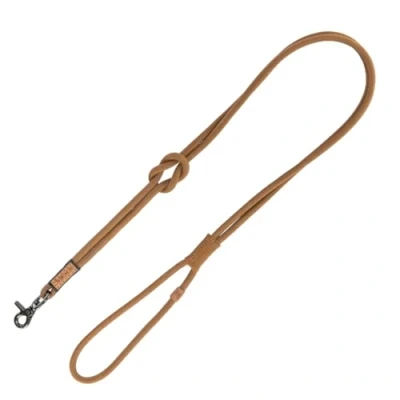 Image of TRIXIE BE Nordic Leather Dog Lead XS L, 1.20 m Diameter 8 mm in Brown for Dogs with Charm Very Small to Large 17461
