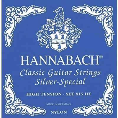 Image of Hannabach 652596 Series 815 Silver Special High Tension String Set for 8 Classic Guitar