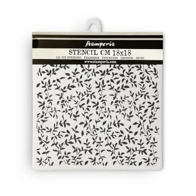 Image of Thick Stencil cm, 18 x Garden Leaves Pattern