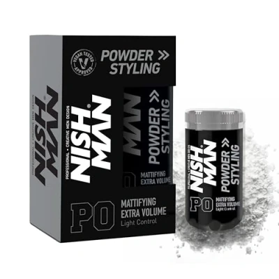 Image of NISHMAN Hair Volume Powder, 20 gr Light Control Natural Matte Look Styling Powder Men Texture Wax Texturising, Volumising (P0 Extra Volume)
