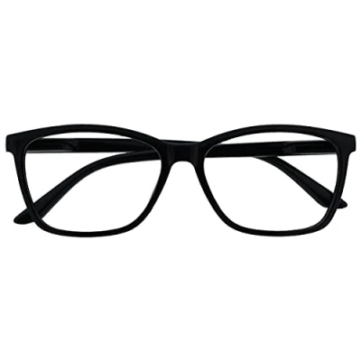 Image of OPULIZE Reading Glasses Black Readers Large Designer Style Mens Spring Hinges R51 1 +1.50
