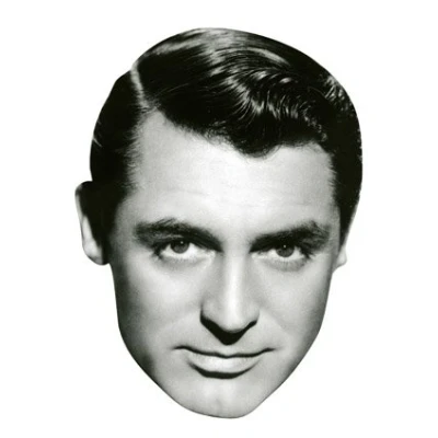 Image of FoxyPrinting Cary Grant Celebrity Cardboard Party Face Mask Fancy Dress