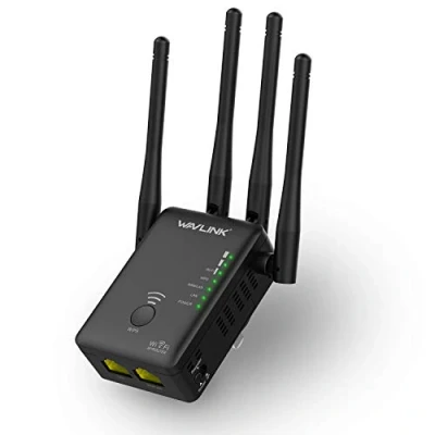 Image of WiFi Extender Booster, WAVLINK AC1200 Dual Band Support Repeater/WiFi Router/Wireless Access Point Mode, with 2 Ethernet Port, WPS, LED (Upgraded)