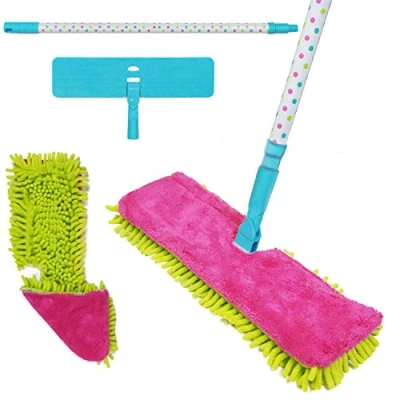 Image of Urban Living Double Sided Microfibre Mop Cleaner Sweeper Wooden Laminate Tile Floor Wet Dry + 1 Extra Refill Pad