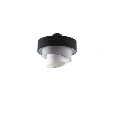 Image of Lindby Coria ceiling lamp, black and grey