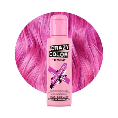 Image of Crazy Color Vibrant Pinkissimo Semi Permanent Hair Dye. Highly Pigmented Magenta Conditioning &amp; Oil Nourishing Vegan Formula No Bleach or Ammonia 100ml