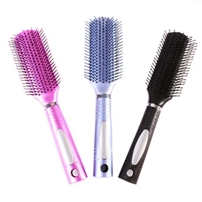 Image of Rectangle Hair Styling Brush Nylon Bristle Shaping Hairbrush