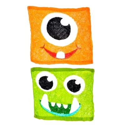 Image of Puckator Monstarz Monster Compressed Travel Towel Backpacking Traveling Essentials Essential Hangover Kit Holiday Camping Must Haves Accessories Thin Mini Face Expandable Towels