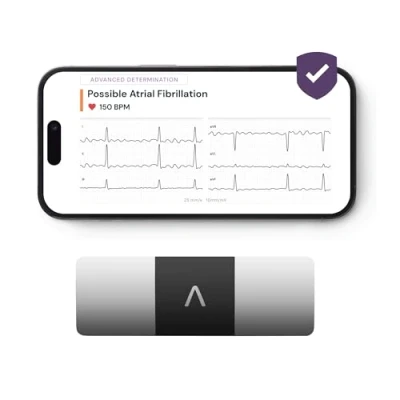 Image of KardiaMobile 6 Lead Personal ECG Heart Rate Monitor + 1 Month Free of KardiaCare Six Views The Heart, Detects Atrial Fibrillation, Trusted by NHS, Fast Results, Works with Most Smartphones
