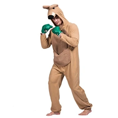Image of EraSpooky Unisex Animal Kangaroo Costume Fancy Dress Halloween Party Funny Outfit for Adult Men Women
