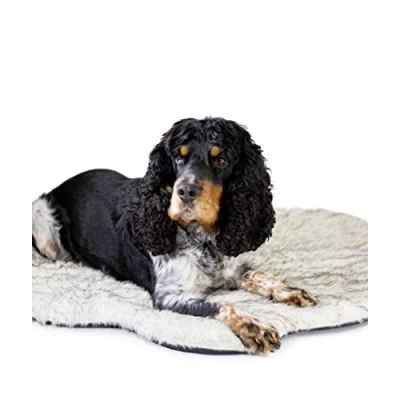 Image of Rosewood Cupid and Comet Faux Fur Orthopaedic Dog Rug Bed,Extra Large For Dogs Cats, 150 x 72cm