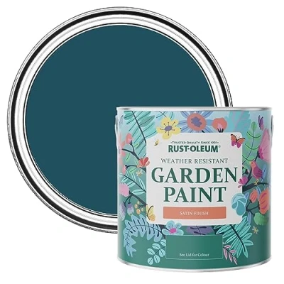 Image of Rust Oleum Blue Mould Resistant Garden Paint In Satin Finish Commodore 2.5L