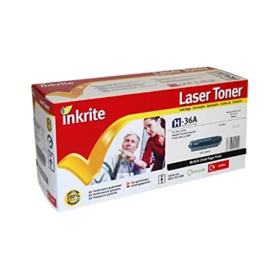 Image of Inkrite Remanufactured Toner Cartridge Replacement for HP CB436A Black