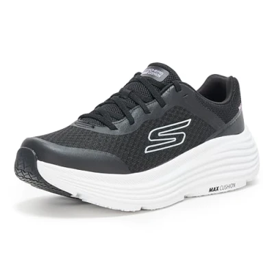 Image of Skechers MAX Cushioning Endeavour Trainers, Women&#039;s, Size: 7, Black/white Synthetics