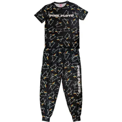 Image of Pink Floyd Prism Repeat Pyjamas L Black
