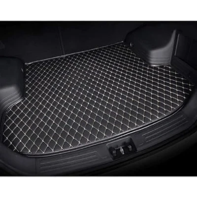 Image of LIKBA Car Leather Boot Mats for NISSAN Juke 2014 2024,Waterproof Anti Scratch Slip Protector Pad Cargo Tray Liners Trunk Carpets Interior Accessories,B Black Beige
