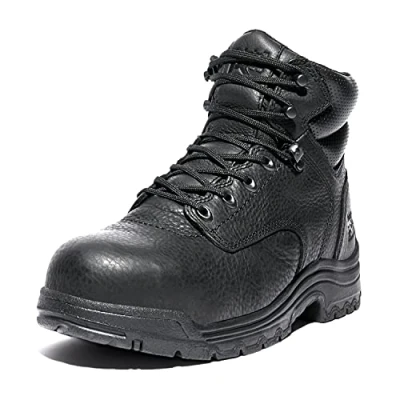 Image of Timberland Pro 26064 Titan 6&quot; Safety Toe Black Boots Size 8 M UK
