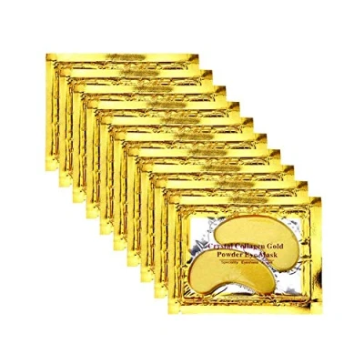 Image of TEEROVA Under Eye Patches 30 Pairs 24K Gold Mask Power Crystal Gel Collagen Masks for Anti Aging, Dark Circles &amp; Puffiness