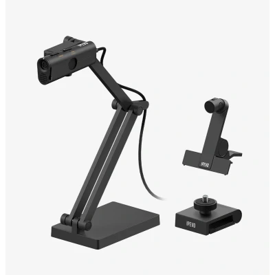 Image of IPEVO P2V ULTRA 4K/13MP Object Camera with Clip, 1cm Super Macro Focus, Handheld, Webcam &amp; Doc Camera, Built in Mic AI Noise Reduction, for Close up Demo, Teaching Online Meeting