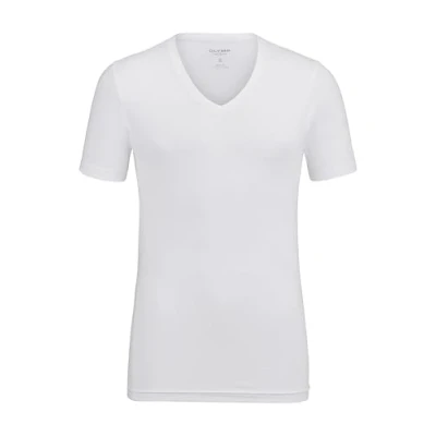 Image of Olymp T shirt Deep V Neck Stretch White size XL