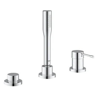 Image of GROHE Essence New 3 Hole Single Lever Bath Combination Chrome 19976001