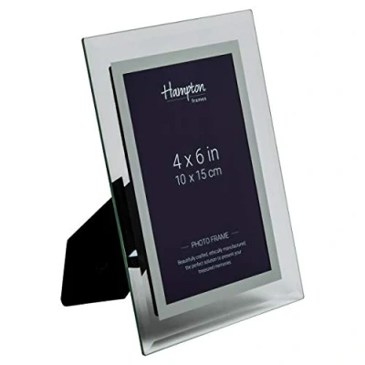 Image of Hampton Frames Mirror Finished Glass Photo Picture Display Frame 4x6 (10x15cm) GTM24046