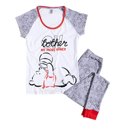 Image of Womens Oh Bother Winnie The Pooh Disney Pyjamas White/Off White