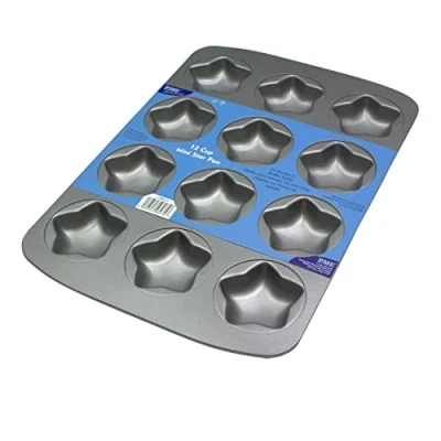 Image of PME Non Stick 12 Cup Mini Star Pan, Carbon Steel