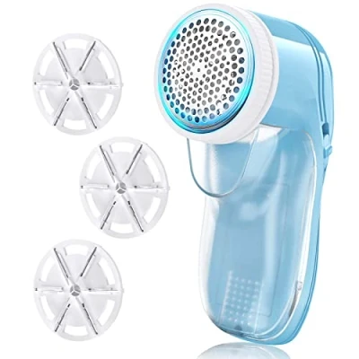 Image of Electric Lint Remover Fabric Shaver, USB Rechargeable Bobble for Clothes Debobbler Shaver Sweater Roller Wool Defuzzer Fluff Carpet(3 Blades Included)
