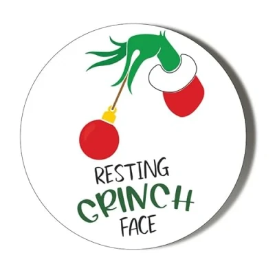 Image of Gift Insanity RESTING GRINCH FACE 45mm Medium Badge