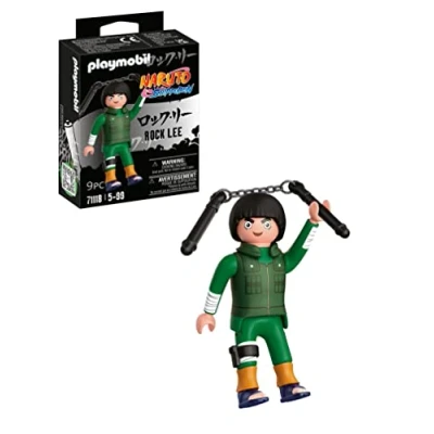 Image of Playmobil 71118 Naruto: Rock Lee Figure Set, Naruto Shippuden Anime Collectors Figure, Playset Suitable for Children and fans 5+ years