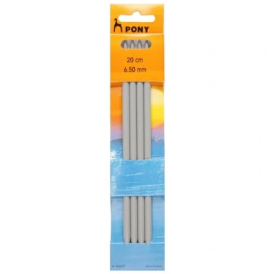 Image of Pony Double Ended Knitting Pins, Aluminium, Multi Colour, 6.5mm