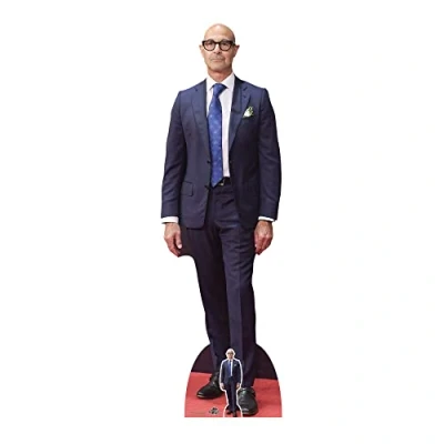 Image of Star Cutouts CS1078 Stanley Tucci Blue Suit Lifesize Cardboard Cutout With Mini