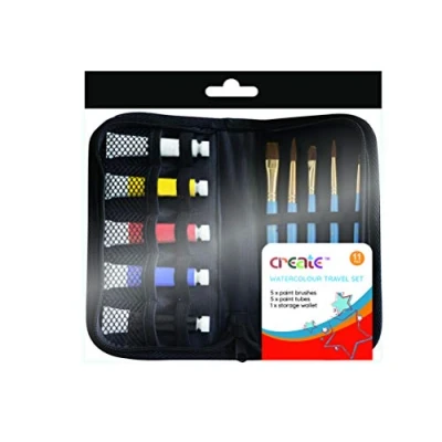 Image of Create Watercolour Brush and Paint Travel Set Portable with Tavel Size 5 Brushes