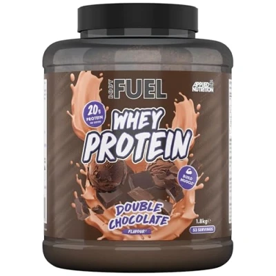 Image of Bodyfuel Whey Protein Powder 20g for Muscle Recovery &amp; Weight Management Low Calorie, Keto Friendly (1.8kg 53 Servings) (Double Chocolate)