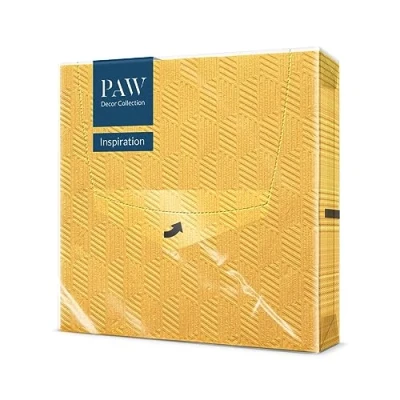 Image of PAW Napkins 3 Ply (33 x 33 cm) I 20 Pieces Perfect for Birthdays, Parties, Meetings Autumn Table Decoration with Embossed Pattern Paper Napkin Orange Intense Colour Inspiration