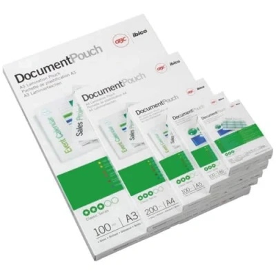 Image of GBC A6 2x125 Micron Gloss Laminating Pouches, Pack of 100, 3740442